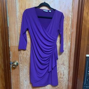Purple Ruched Dress